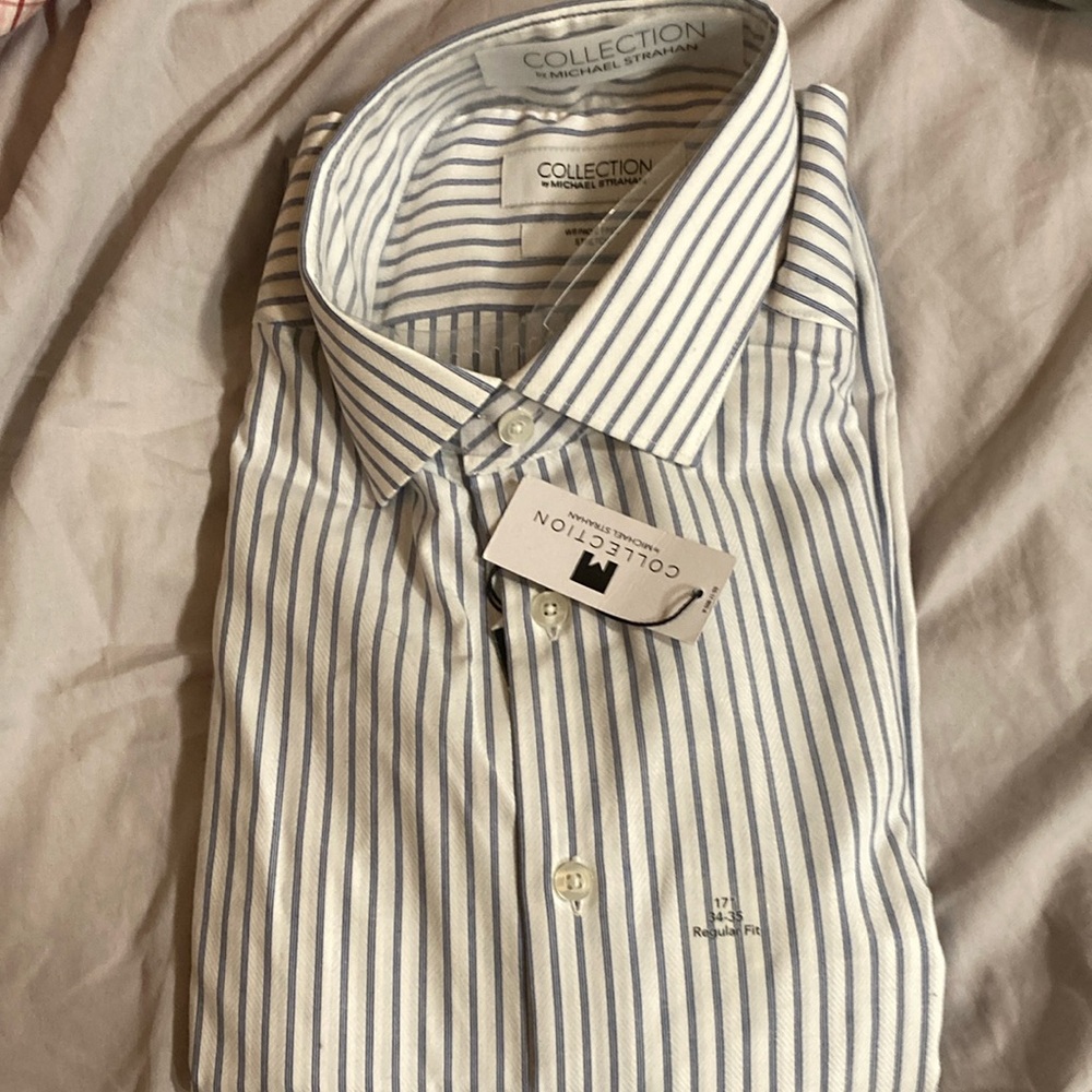 Collection B Men's Blue Striped Shirt